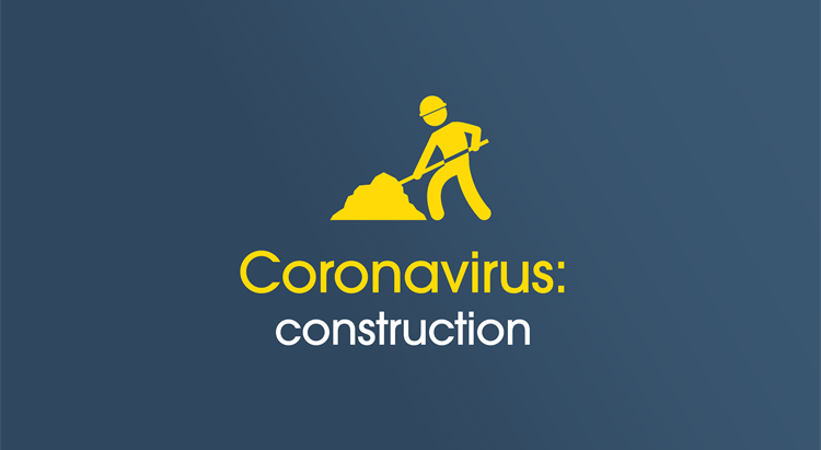 A logo reading 'coronavirus: construction'