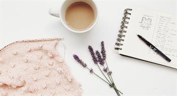 cup of tea with diary