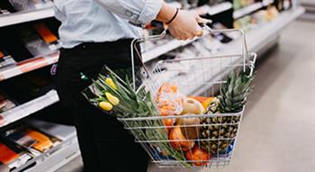 Photo of shopping basket full of food