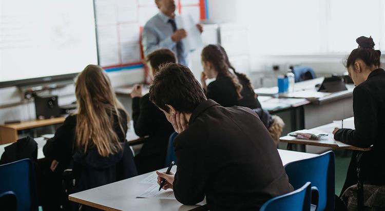 Students sitting in class