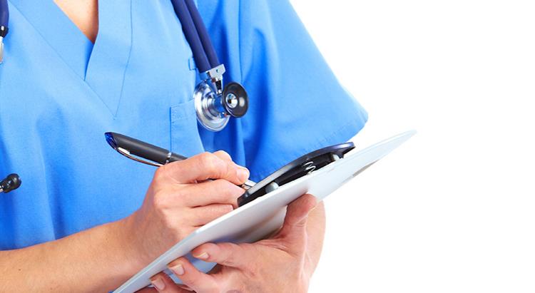 Picture of a medical worker in scrubs