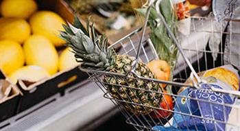 Food in a shopping basket