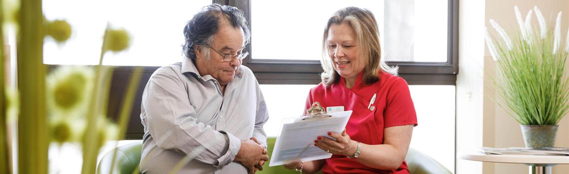 Patient reviewing their payment