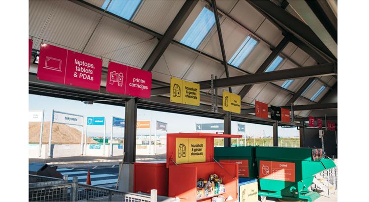 an image of recycling bins at la collette