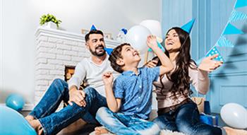 Family having an indoor party