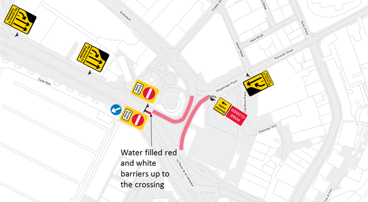 Map showing trial road closure for Liberation 75 plans