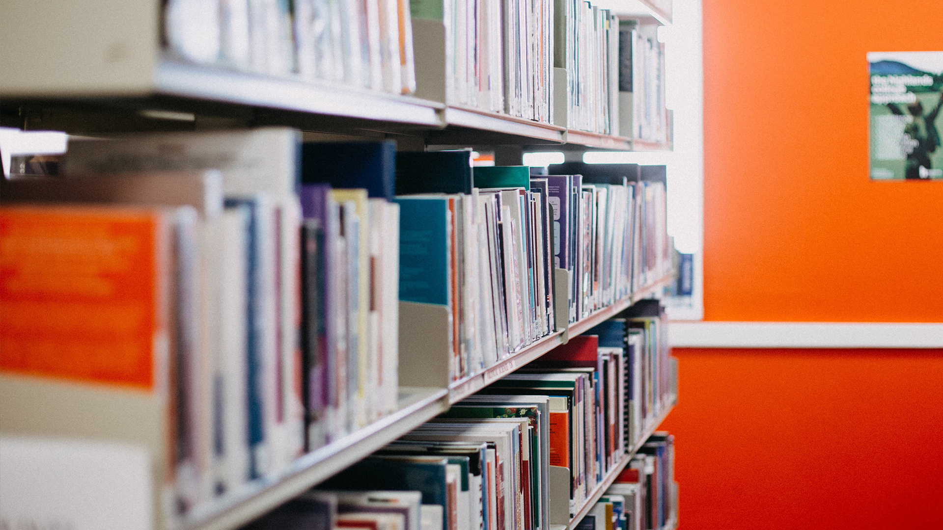 Language books on shelf