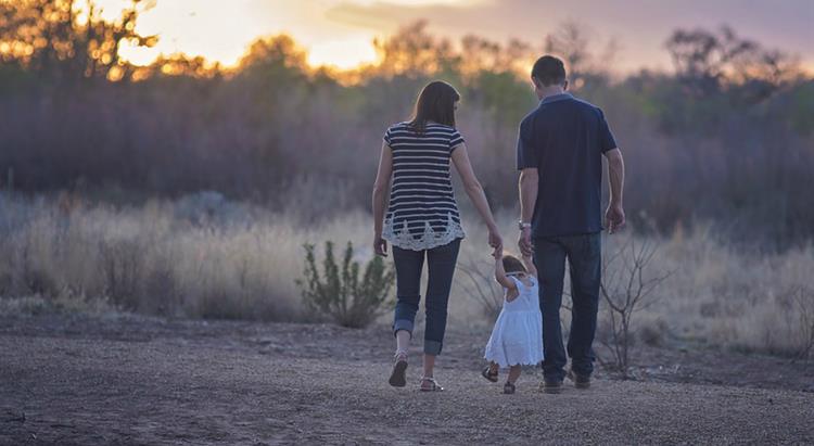 Family with young child