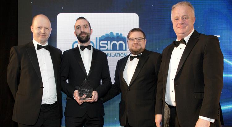 The RealSim team receive the award