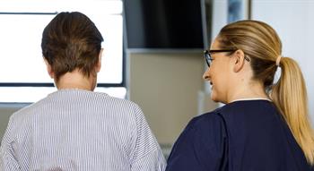 Nurse consultation with patient