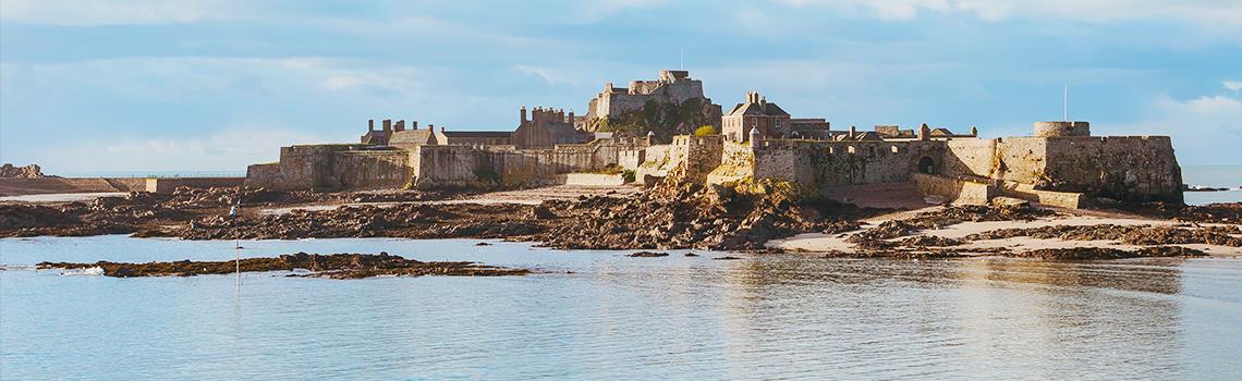 Photo of Elizabeth Castle Jersey at high tide