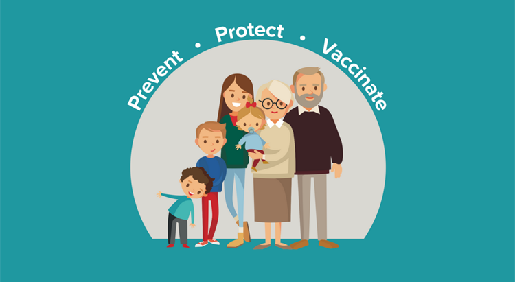 Logo saying Prevent, Protect, Vaccinate