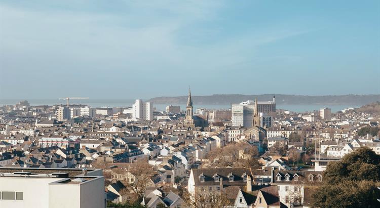 Photograph overlooking St Helier