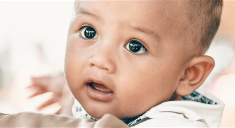 Man holding baby